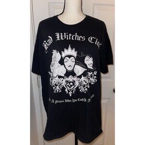 Disney The Bad Witches Club Villains Classic Black Shirt  2XL